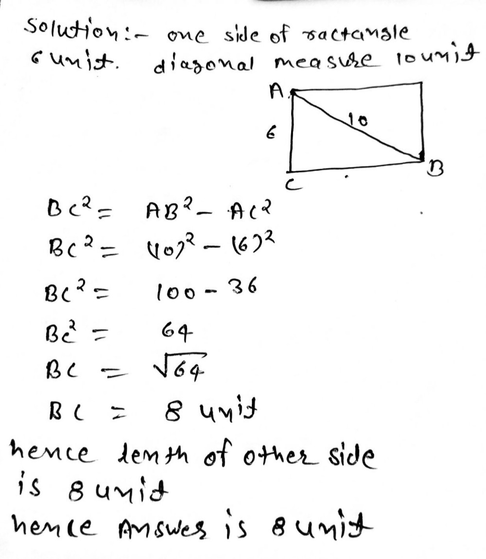 Find the length of the missing side of a rectangle - Gauthmath