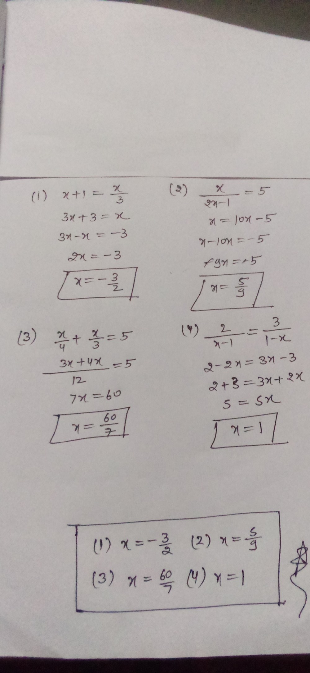 X 1 X 3 5 X 4 X 3 5 2 X 1 3 1 X Gauthmath