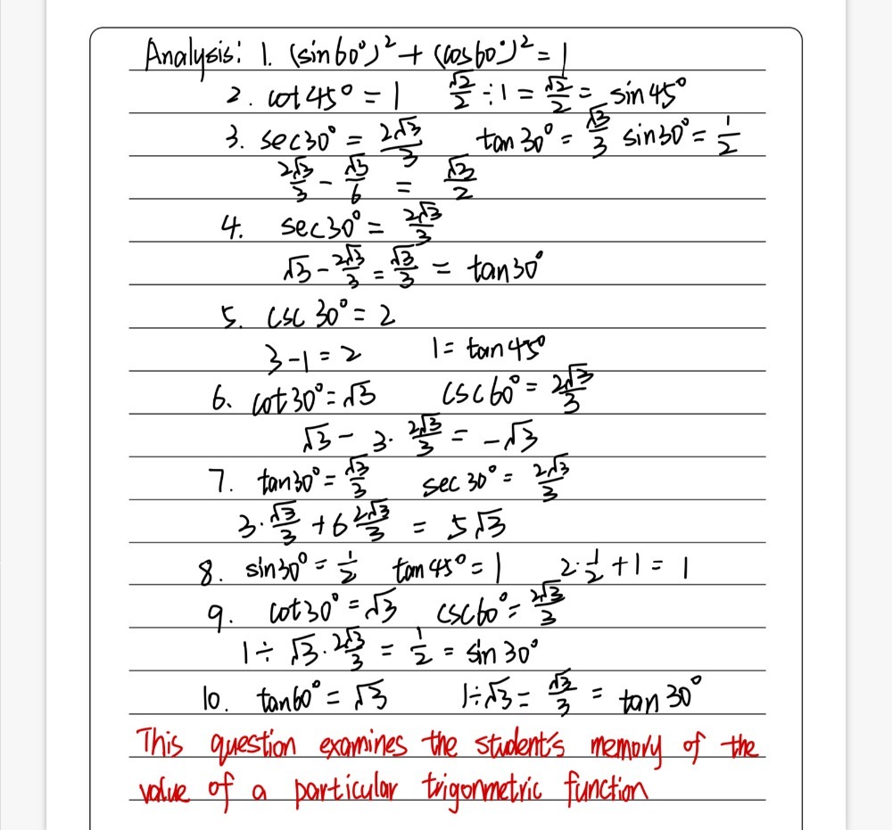 1 Sin 60 2 Cos 60 2 6 Cot 30 3cs Gauthmath 1 Sin 60 2 Cos 60 2 6 Cot 30 3cs Gauthmath