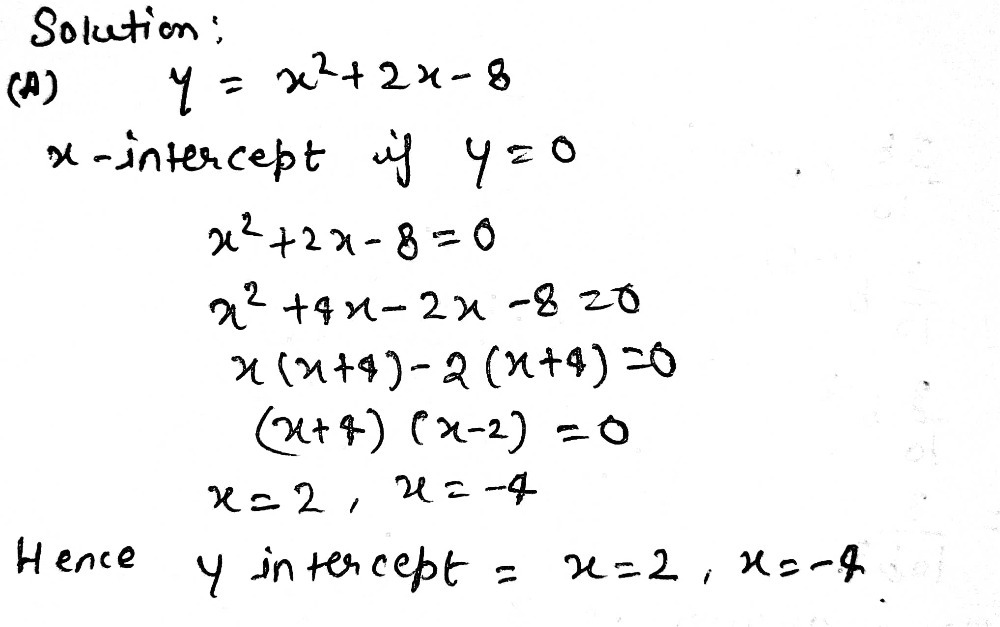 Q7 A Parabola Has An Equation Y X2 2x 8 6mrks A Gauthmath