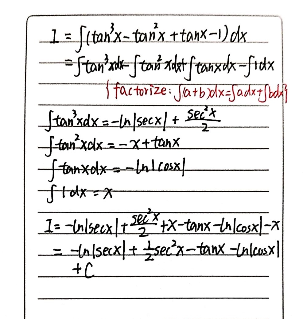 Find Indefinite Integrall I T Tan 3x Tan 2x T Gauthmath