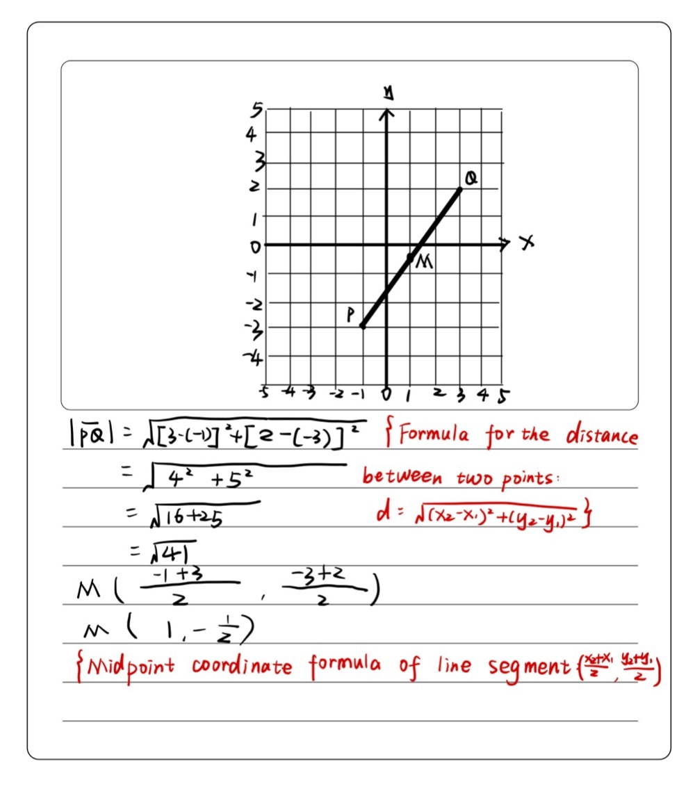 Solved: Plot the segment overline PQ with endpoints P(-1,-3) and Q(3,2 ...
