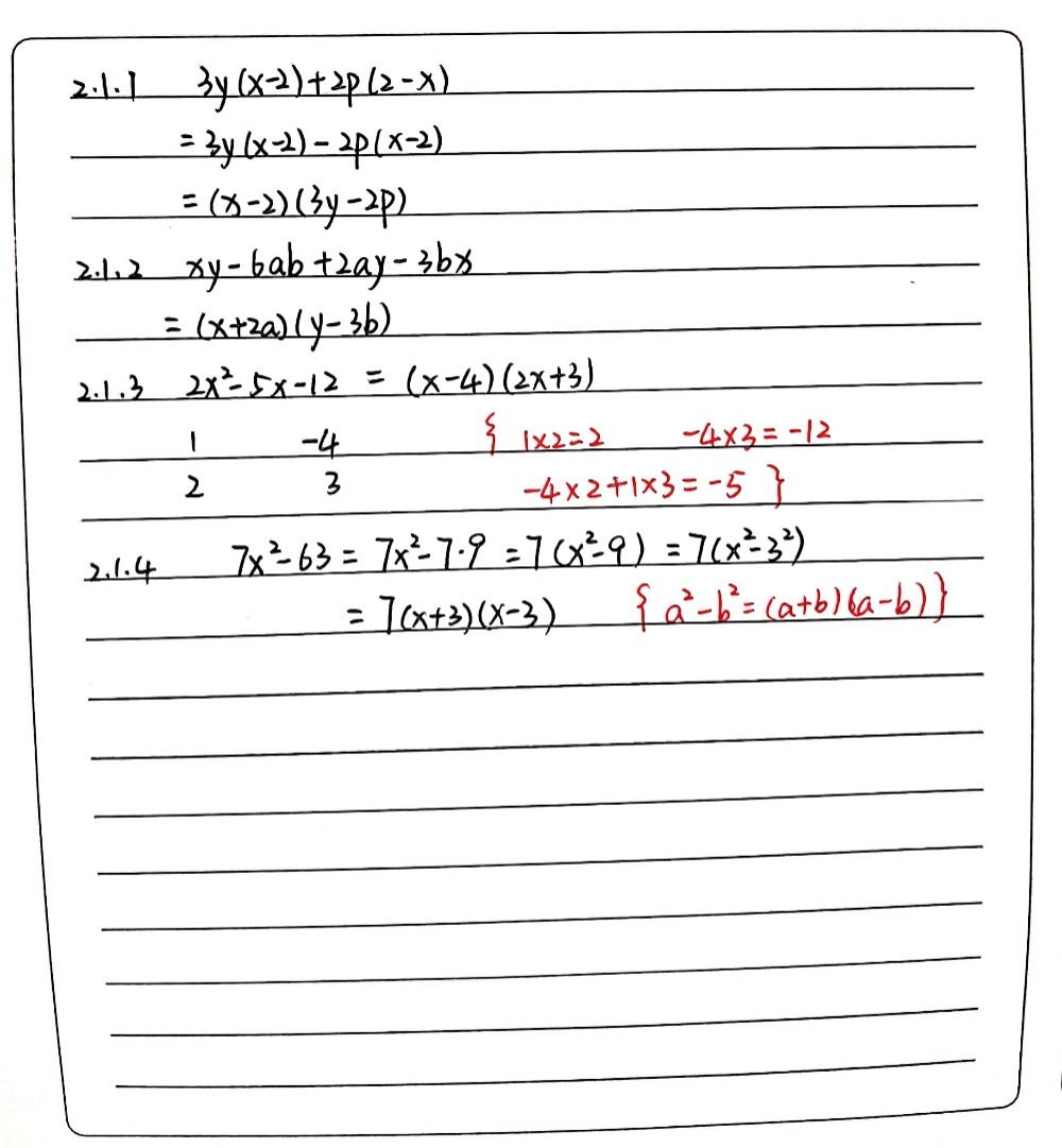2 1 Factorise The Followiig 3 2 1 1 3yx 2 2 Gauthmath