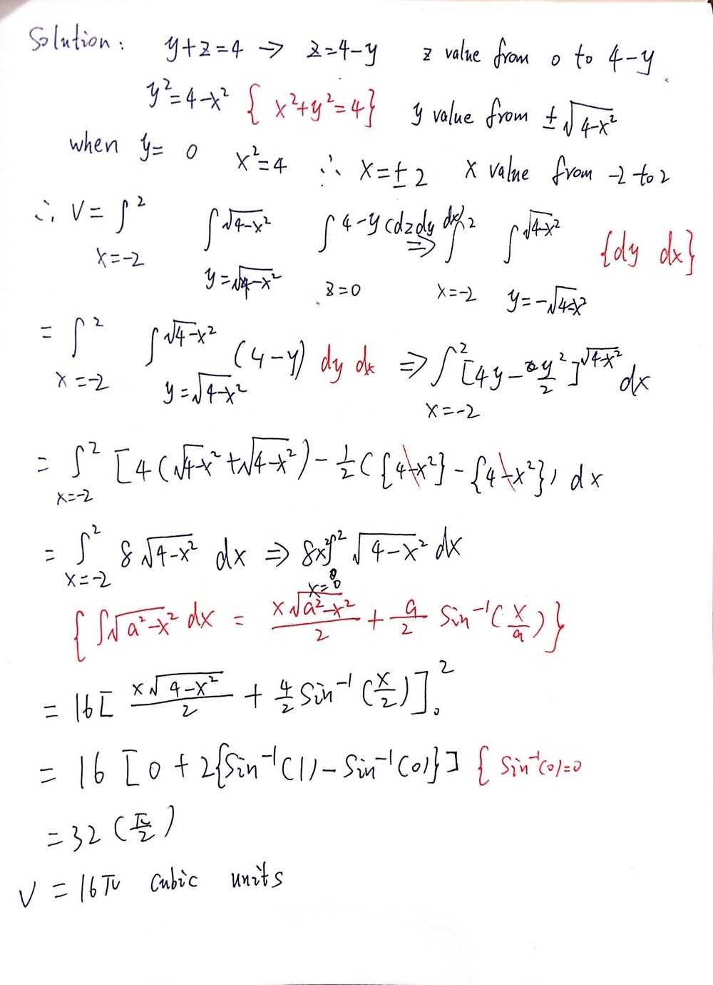 Question 4 I Find The Volume Of The Solid Bounded Gauthmath