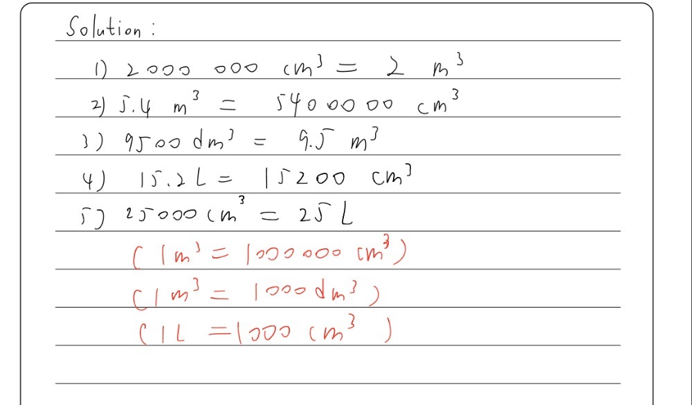 Iv Convert The Following Cubic Units As Indicated Gauthmath