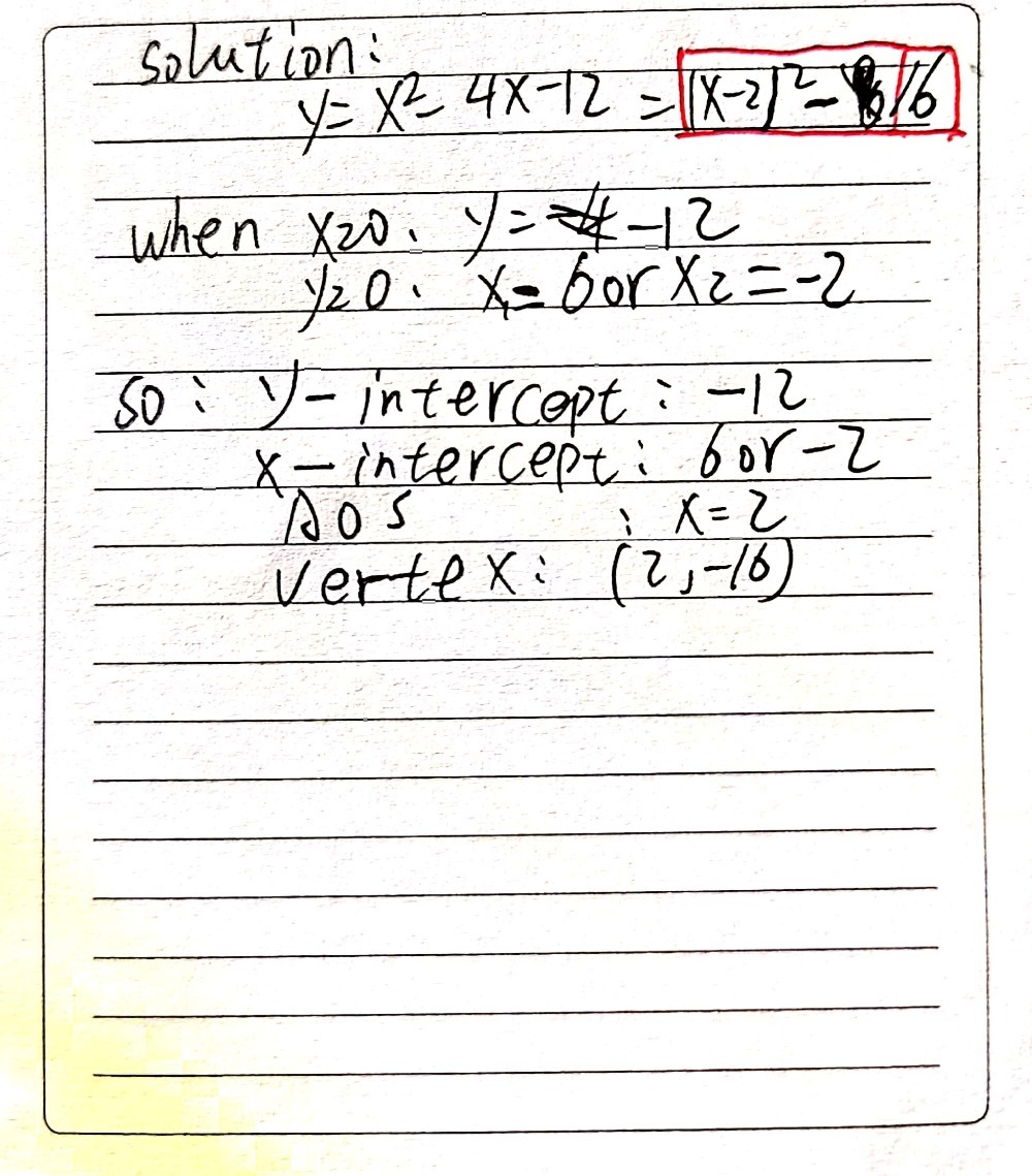 Find The Y Intercept X Intercepts Axis Of Symmet Gauthmath