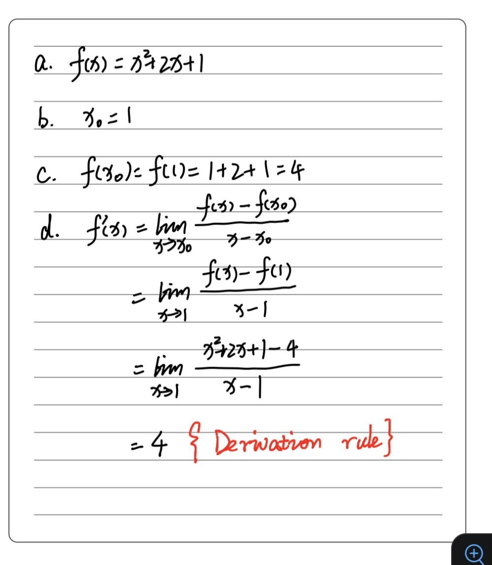 Ii Find The Derivative Of Fx X2 2x 1 At X 1 Using Gauthmath Ii Find The Derivative Of Fx X2 2x 1 At X 1 Using Gauthmath