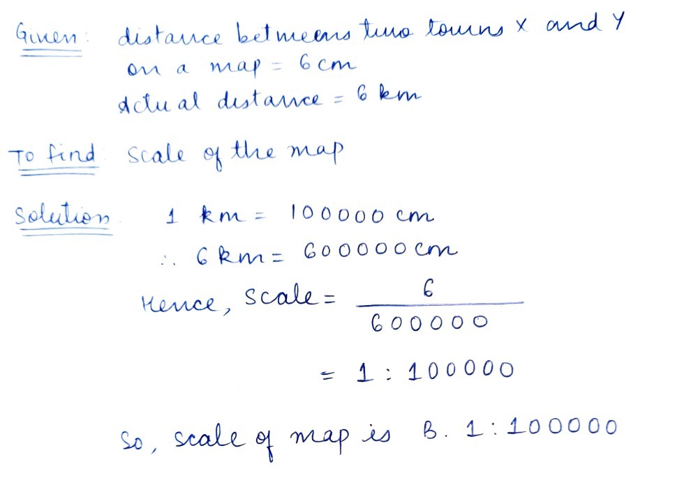 The Distance Between Two Towns X And Y On A Map Is Gauthmath