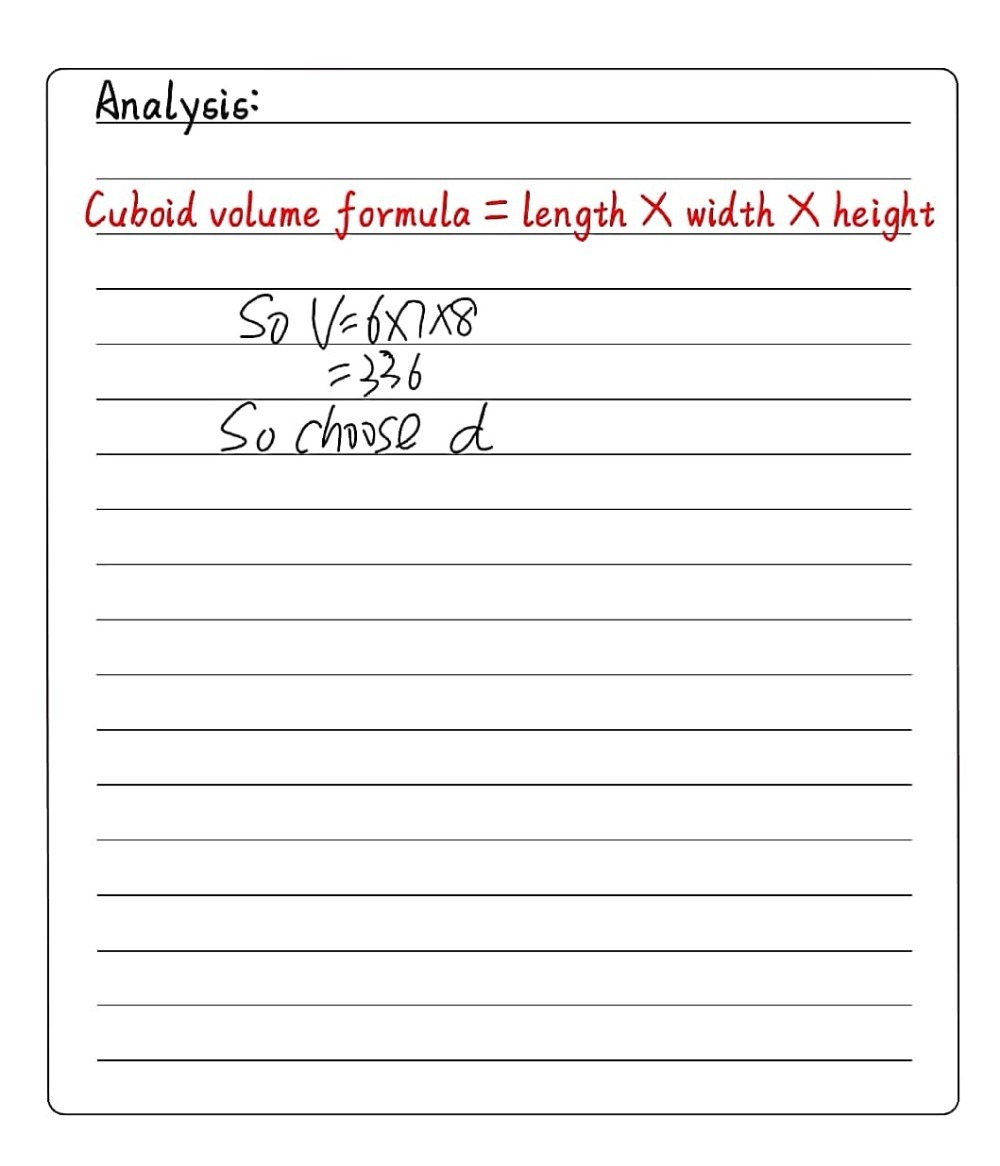 Find The Volume Of The Prism A 84 In 3 B 192 In Gauthmath