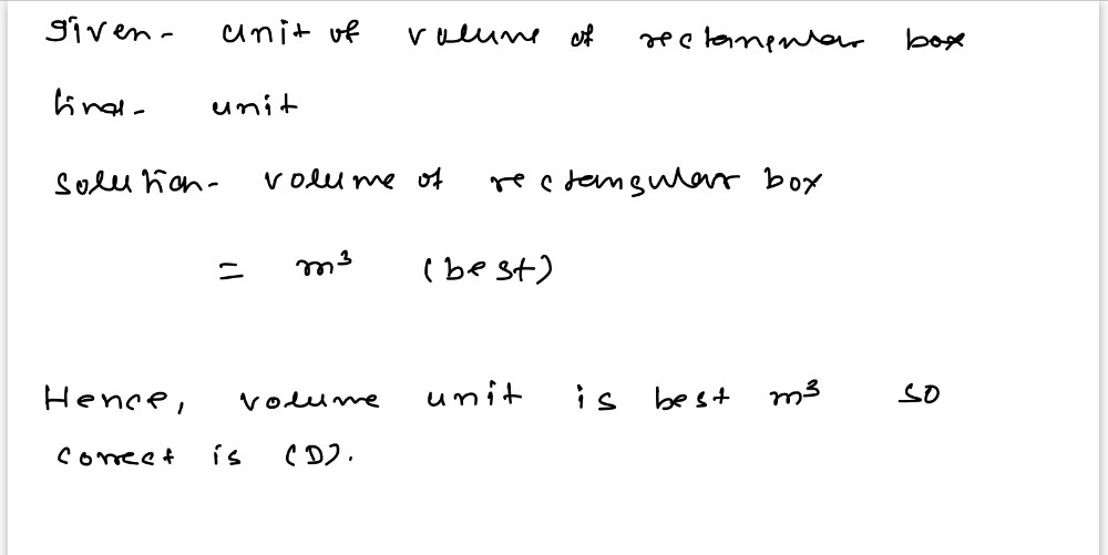 12 What Is The Best Unit Of Measure To Use In Fin Gauthmath