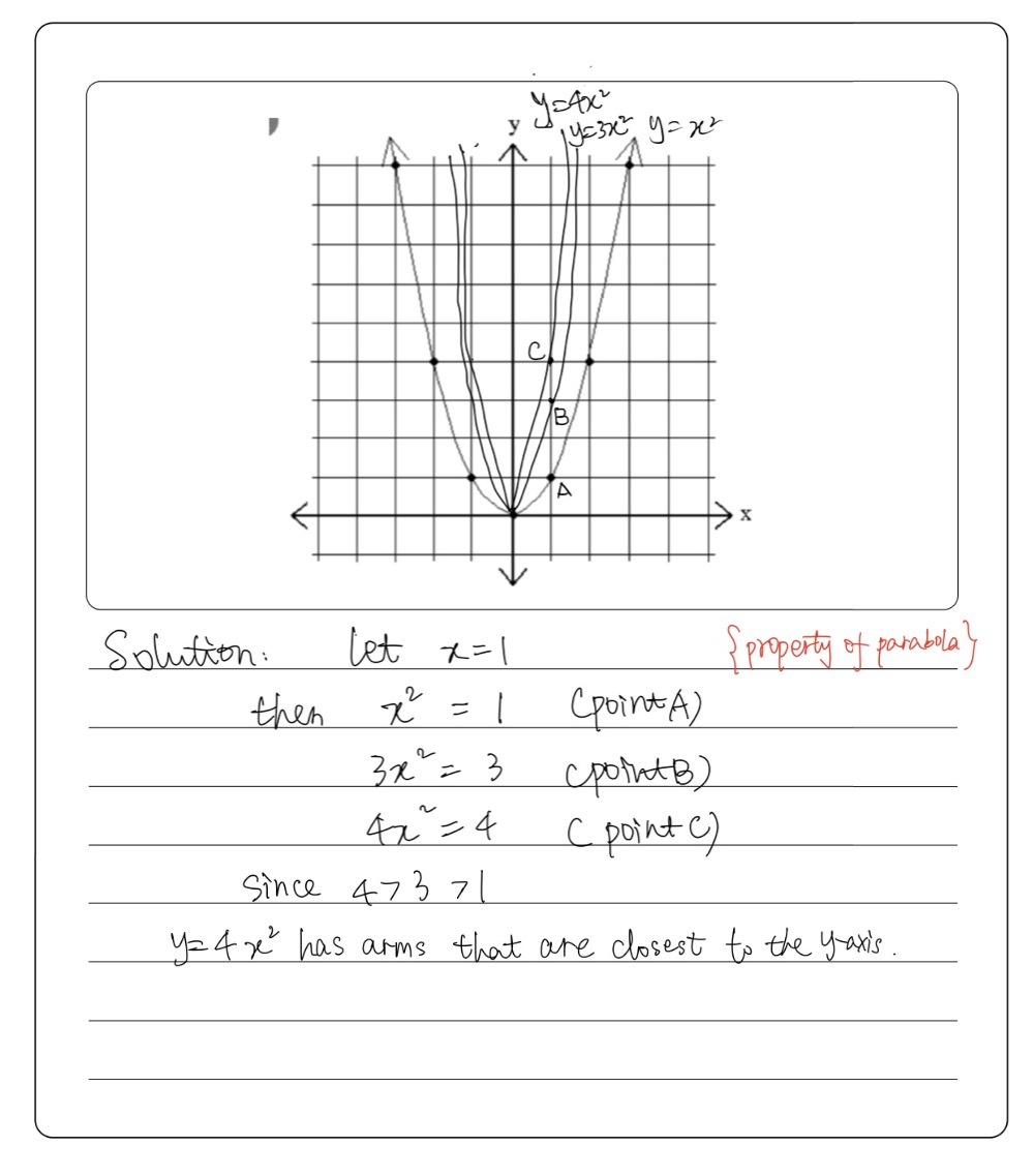 Y X2 Y 3x2 Y 4x2 Which Parabola Has Arms That Are Gauthmath Y X2 Y 3x2 Y 4x2 Which Parabola Has Arms That Are Gauthmath