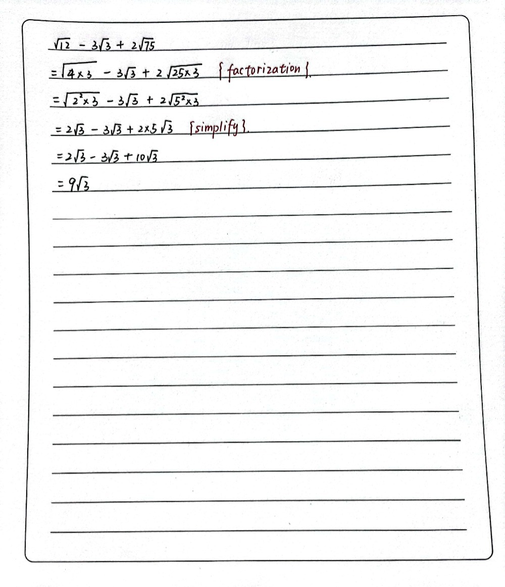 Square Root Of 12 3 Square Root Of 3 2 Square R Gauthmath