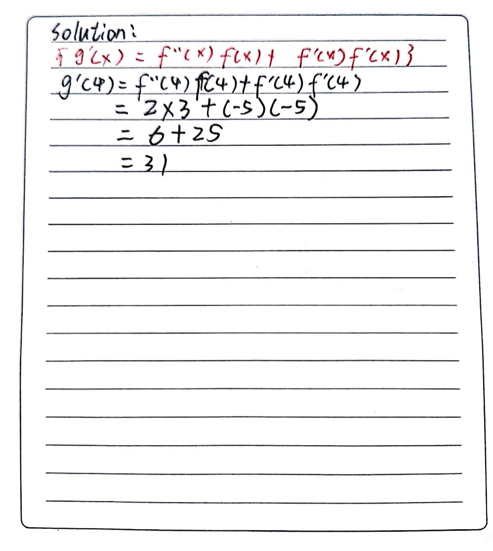 Let F4 3 And F 4 5 F 4 2 Find G 4 If Gx F X Fx Gauthmath