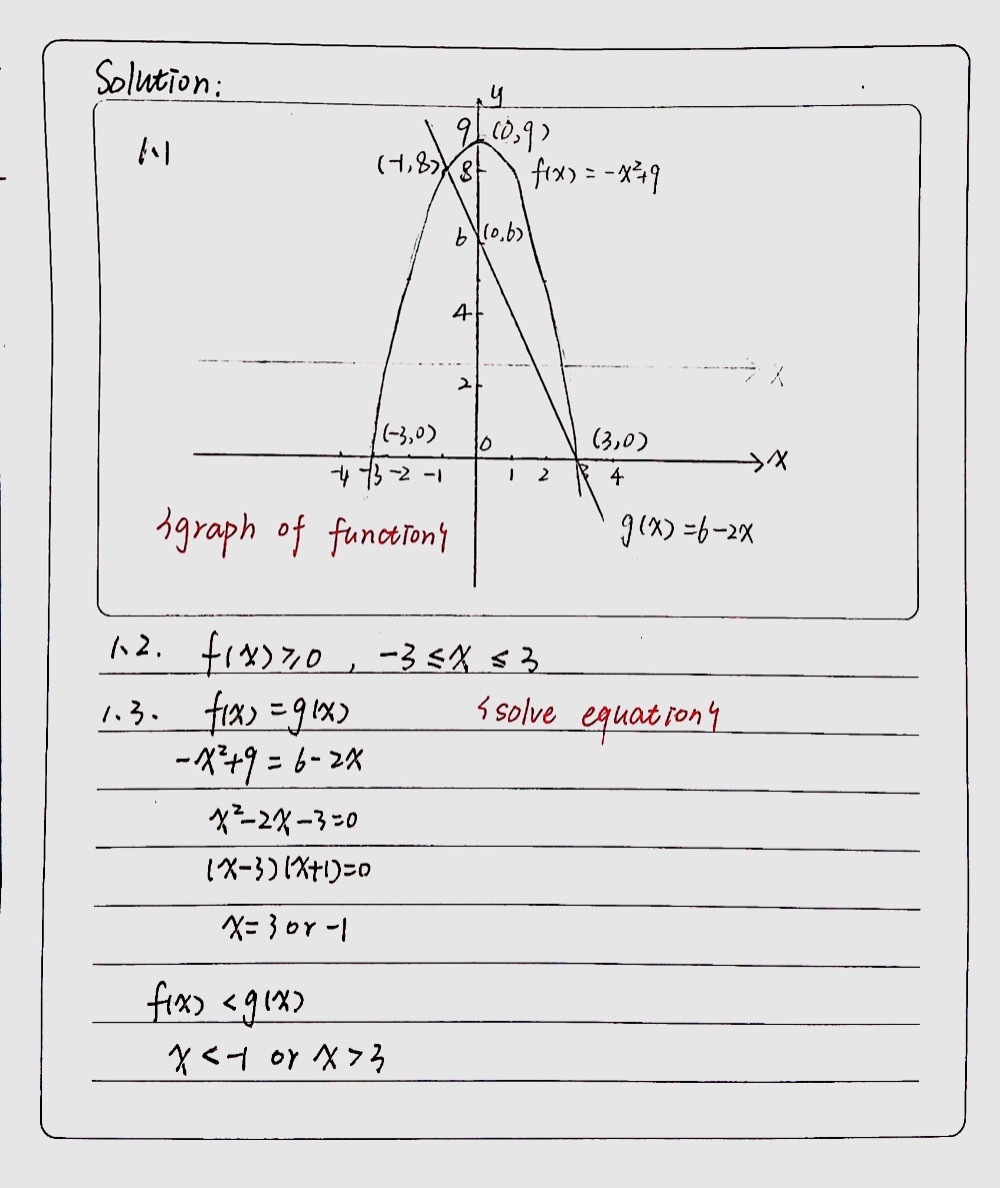 Question 1 Given The Functions Fx X2 9 9 And Gx Gauthmath Question 1 Given The Functions Fx X2 9 9 And Gx Gauthmath