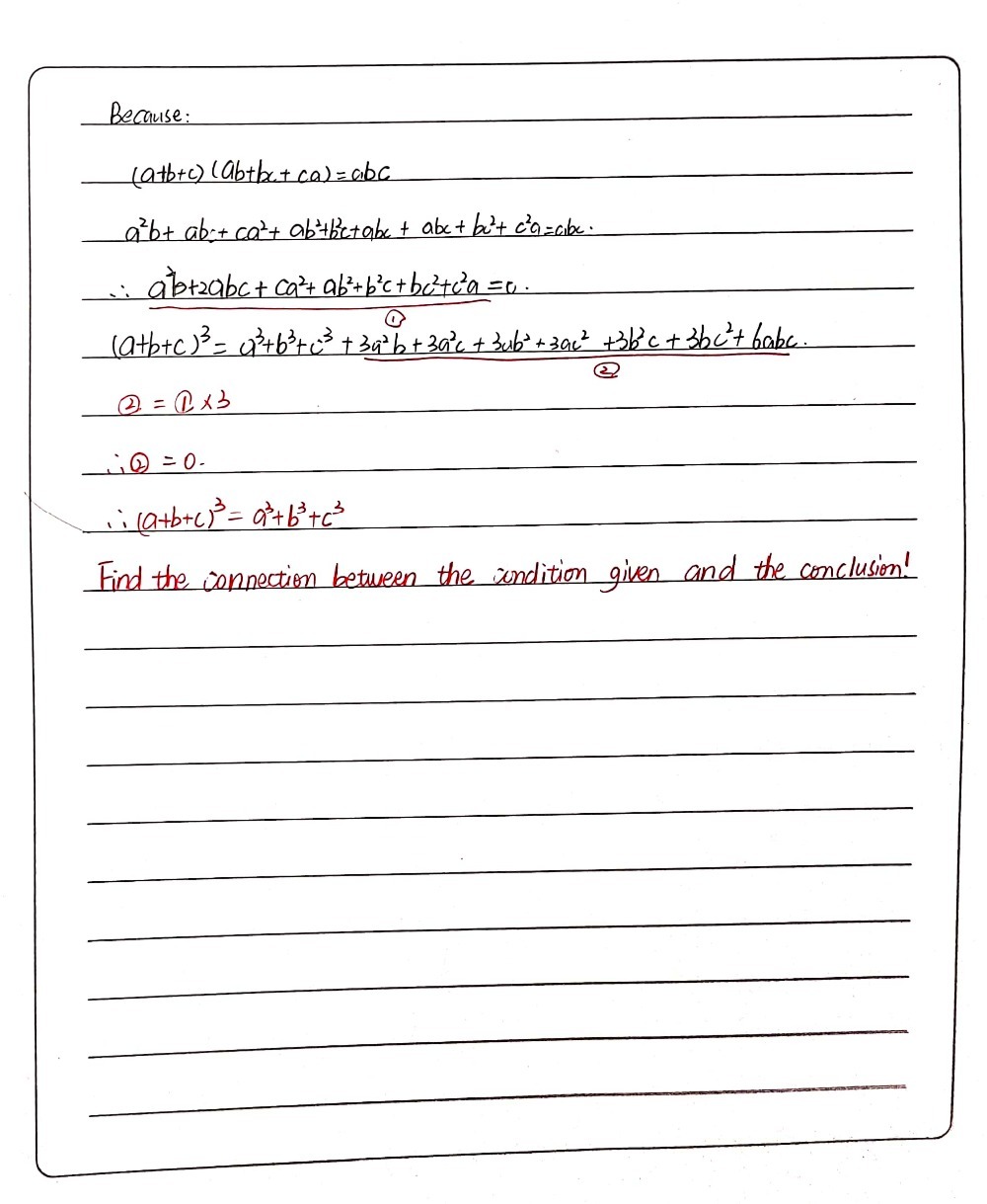 3 If A B Cab Ca Abc Show That A B C3 A3 C Gauthmath