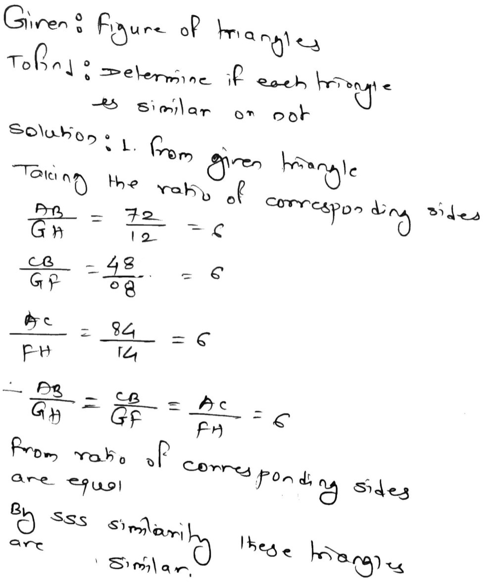 Determine If Each Triangle Is Similar Or Not Dabc Gauthmath