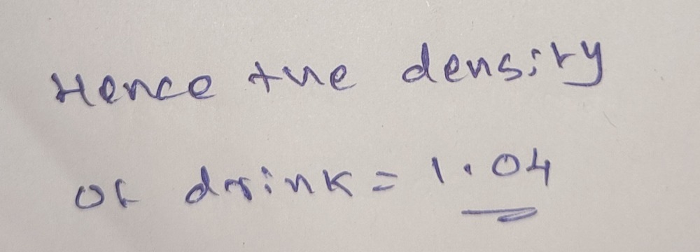 489 The Density Of Apple Juice Is 1 04 Grams Per C Gauthmath