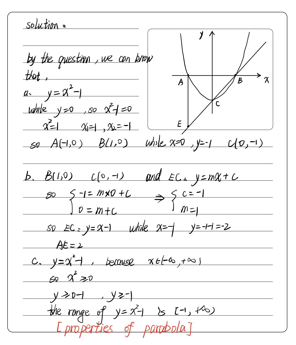 5 The Graphs Of Y X2 1 And Y Mx C Are Given A Gauthmath