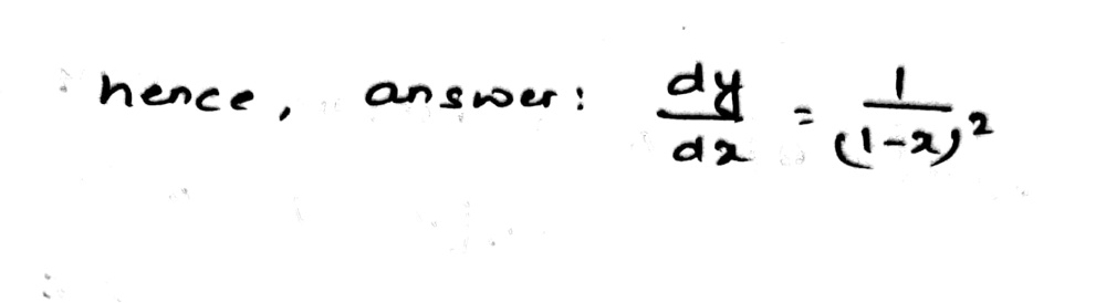 Given Y X 1 X Find Dy Dx From First Principl Gauthmath