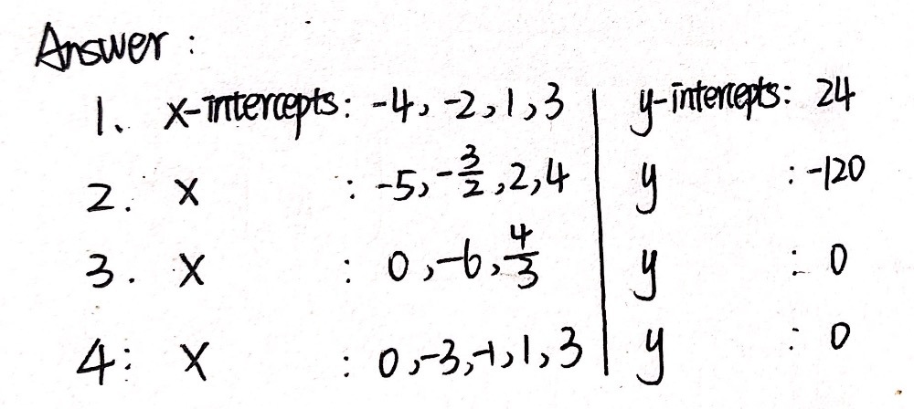 Determine The X Intercept S And The Y Intercept Of Gauthmath Determine The X Intercept S And The Y Intercept Of Gauthmath
