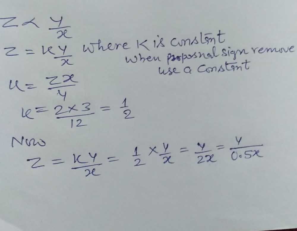 X 3 And Y 12 When Z 2 Z Varies Directly With Y A Gauthmath