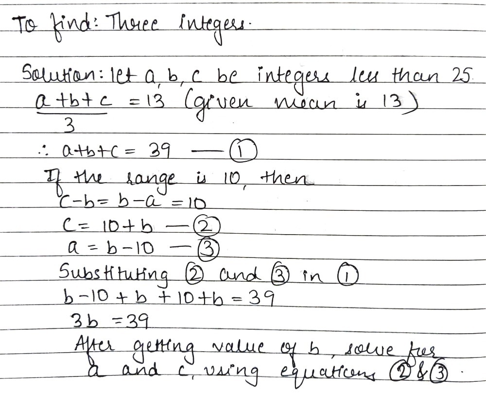 write-down-three-integers-all-less-than-25-whose-gauthmath