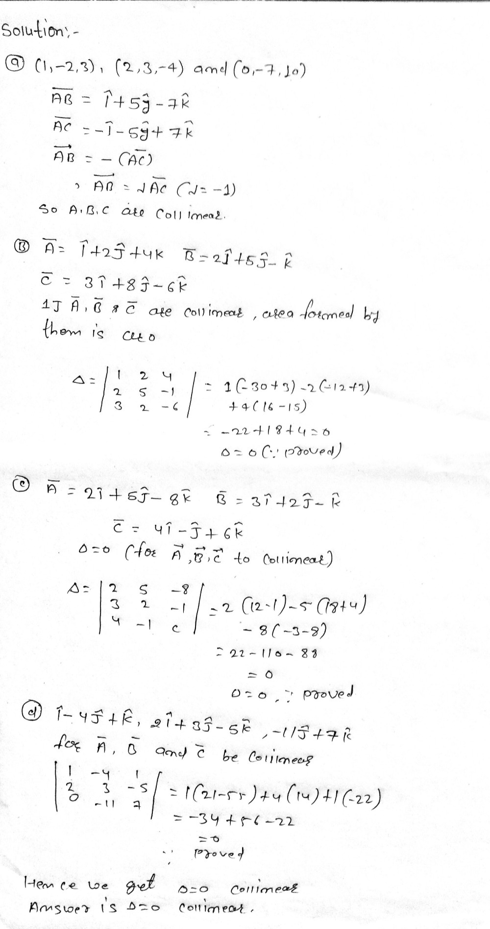 1 Show That The Following Points Are Collinear Gauthmath
