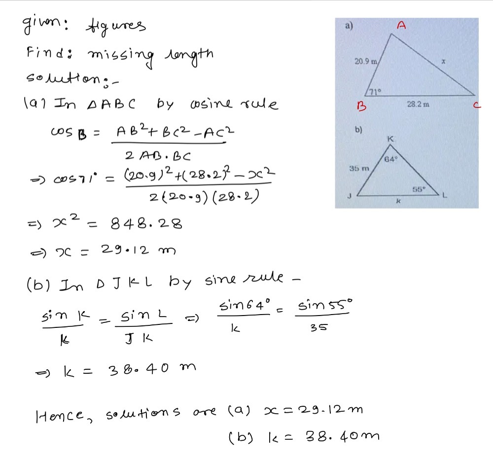 l. Find the length of the indicated side, to the - Gauthmath