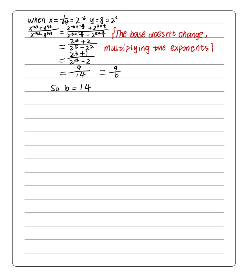 If X 1 64 And Y 8 Then The Value Of Frac X 2 3 Gauthmath