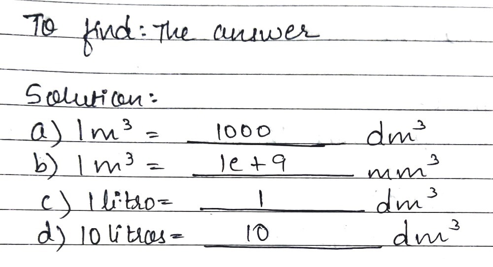 A 1m3underline Dm3 B 1m3 Mm3 C L Litro Dm3 D 10 L Gauthmath A 1m3underline Dm3 B 1m3 Mm3 C L Litro Dm3 D 10 L Gauthmath
