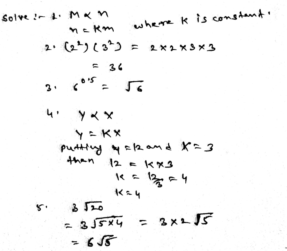 1 If M Is Directly Proportional To N The Equa Gauthmath