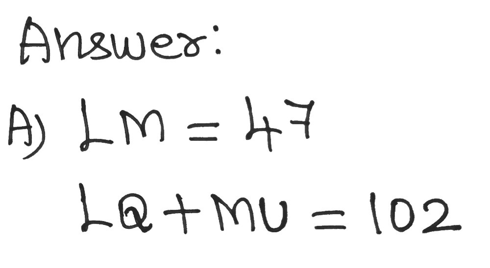 A Quadrilateral Mlqu Is A Parallelogram If Lm 5 Gauthmath