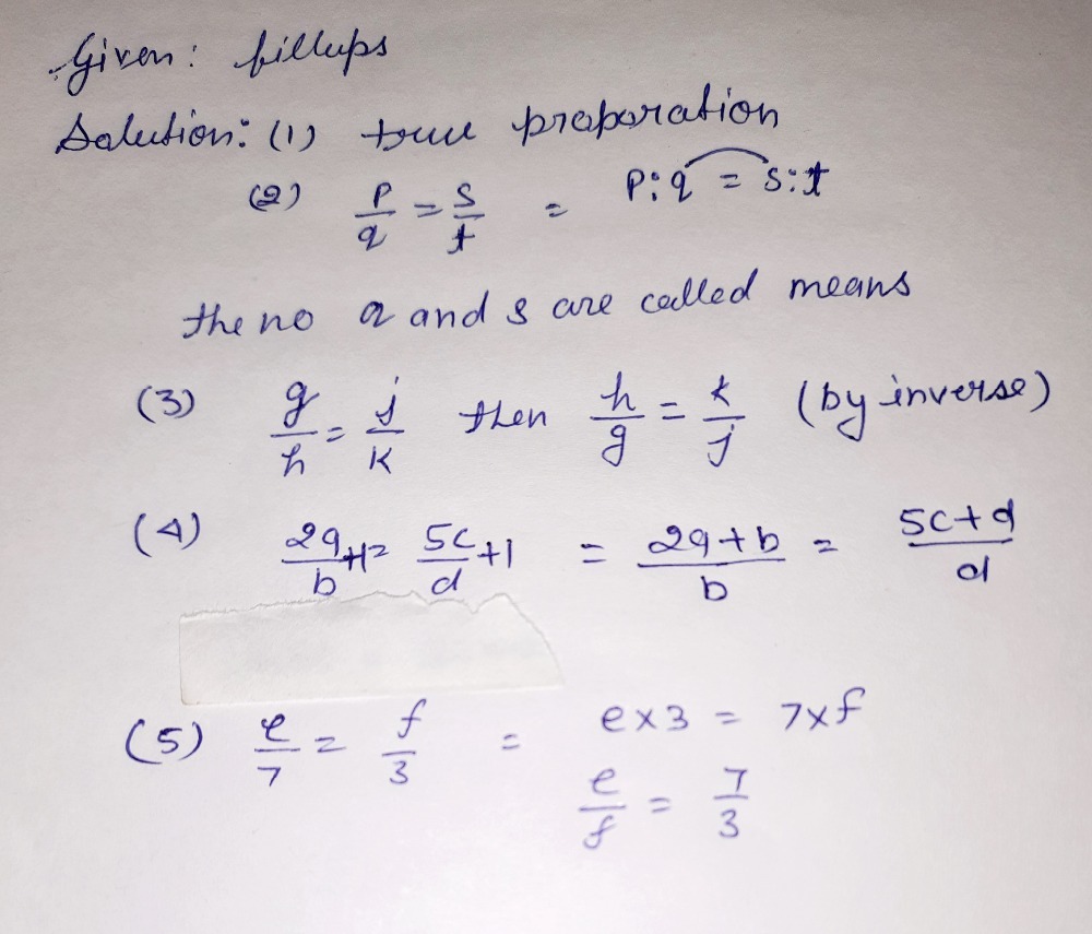 1 Is An Equation That Equates Two Ratios 2 I Gauthmath