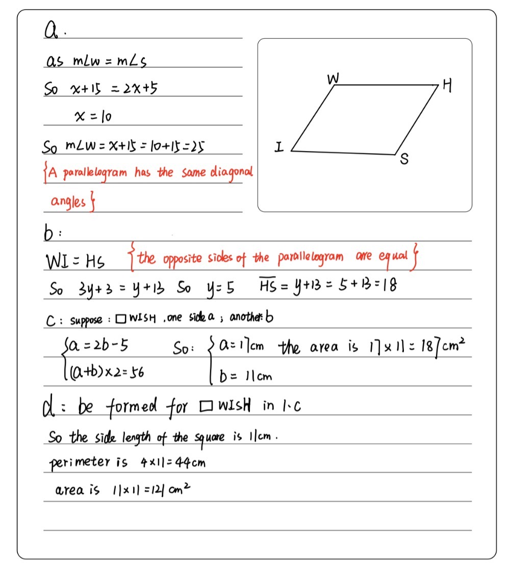 Solving Problems Involving Parallelograms, Trapezo - Gauthmath