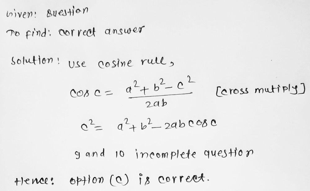 8 Which Of The Following Can Be Used To Solve For Gauthmath