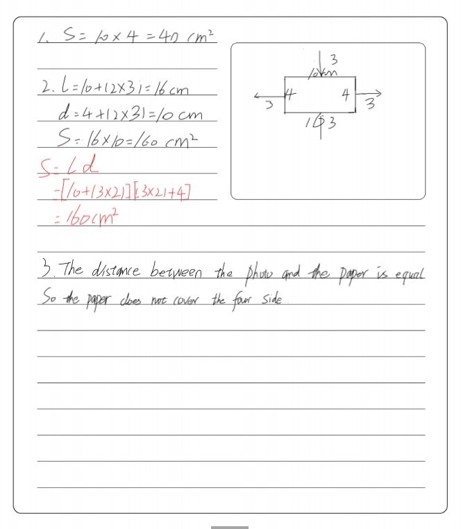 A Photograph Measuring 10 Cm By 4 Cm Is Mounted On Gauthmath