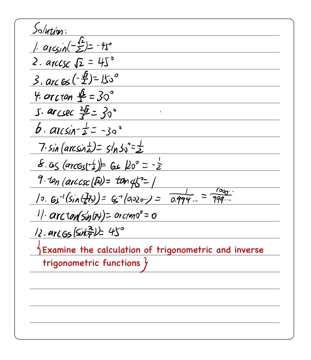 1 Arcsin Sin Square Root Of 2 2 2 Arcesc Sq Gauthmath