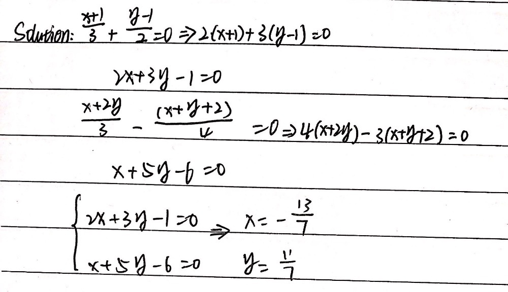 X 1 3 Y 1 2 0 X 2y 3 Frac X Y 24 Gauthmath