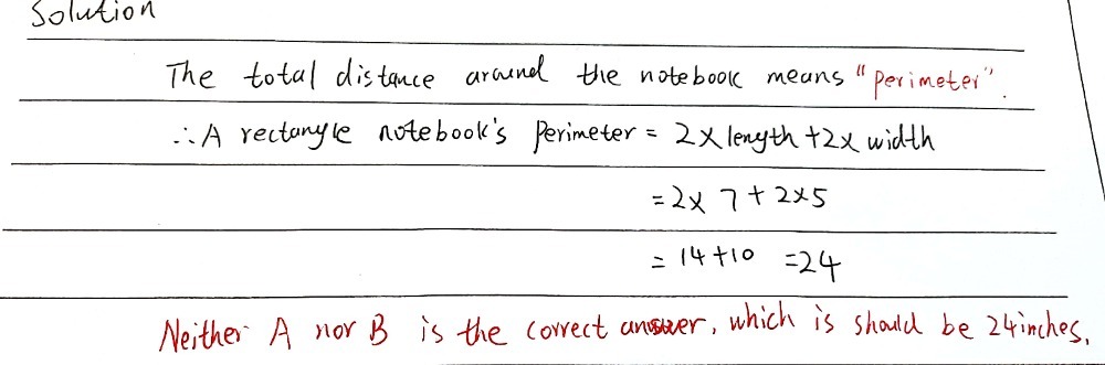 5 John S Notebook Is 7 Inches Long And 5 Inches Gauthmath