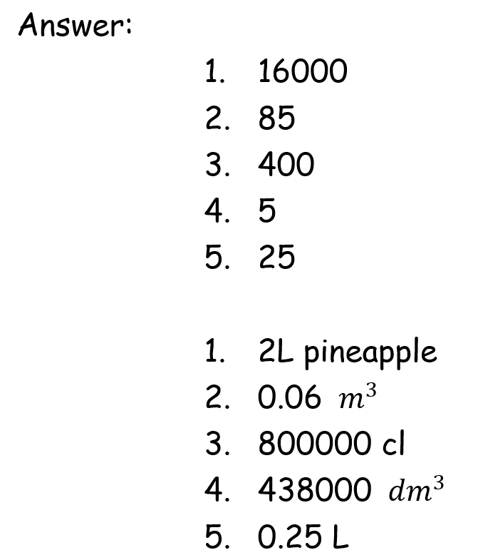 Direction Convert The Following Volumes To The In Gauthmath