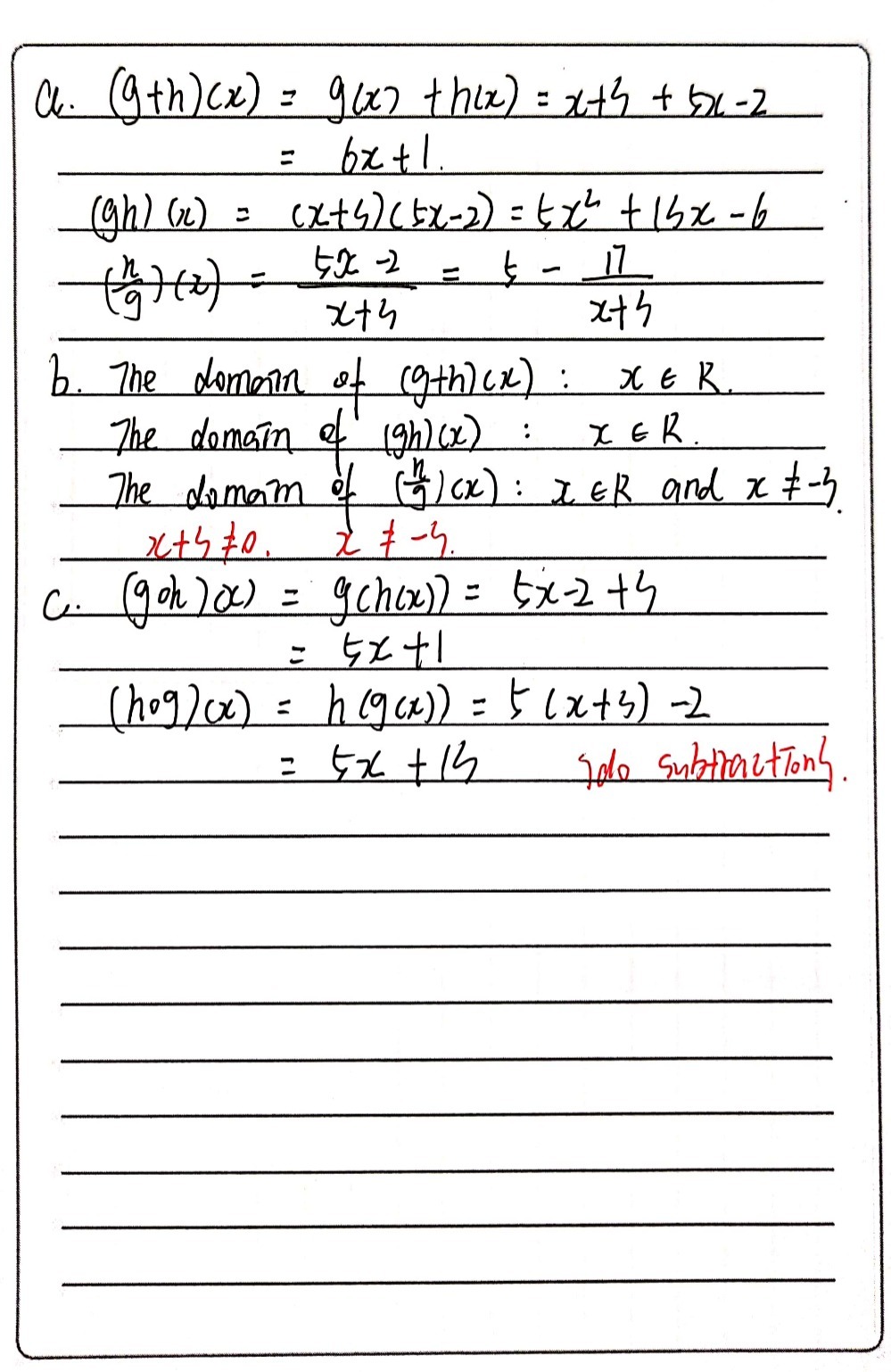 Consider Gx X 3 And Hx 5x 2 A Find And Simplify Gauthmath