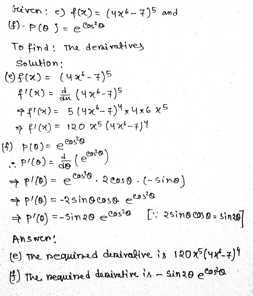 Use The Derivation Rules The Chain Rule The Power Gauthmath
