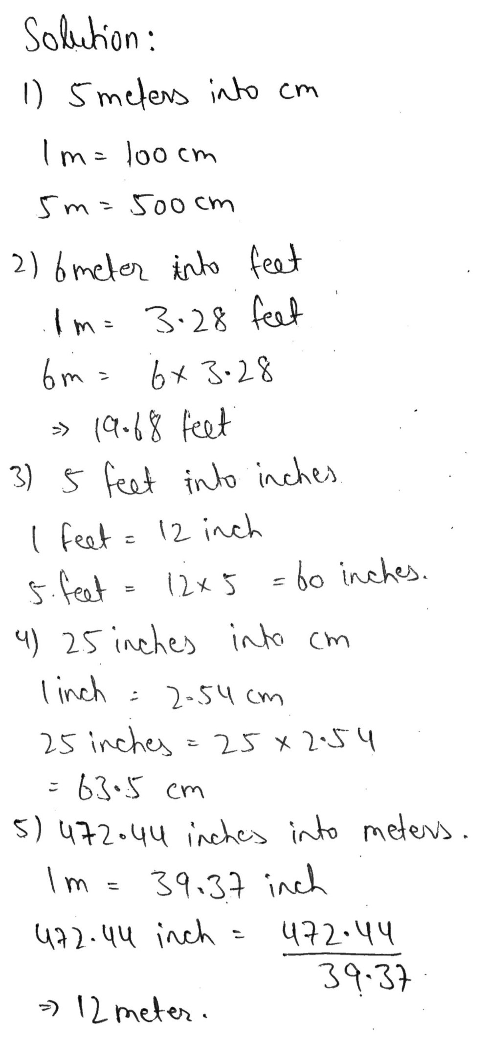 B Convert The Following Measurement To Their Unit Gauthmath