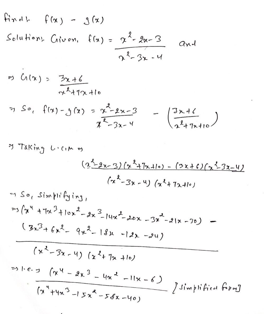 Simplify If Fx Frac X2 2x 3x2 3x 4 And Gx Frac 3 Gauthmath