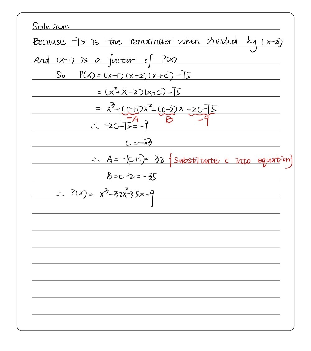 23 Find The Value Of A And B In Px X3 Ax2 Bx 9 Gauthmath