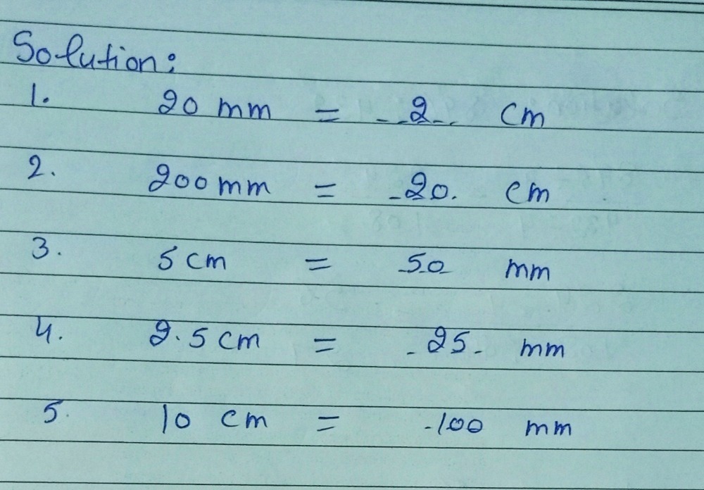 From Mm To Cm Conversion Convert The Following Me Gauthmath