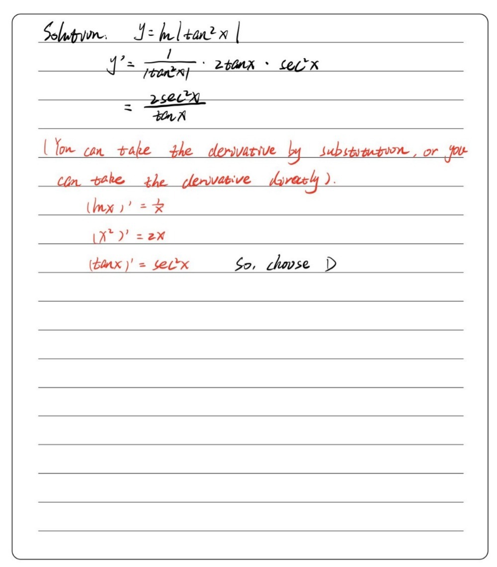 Derivative Of Tan 2x