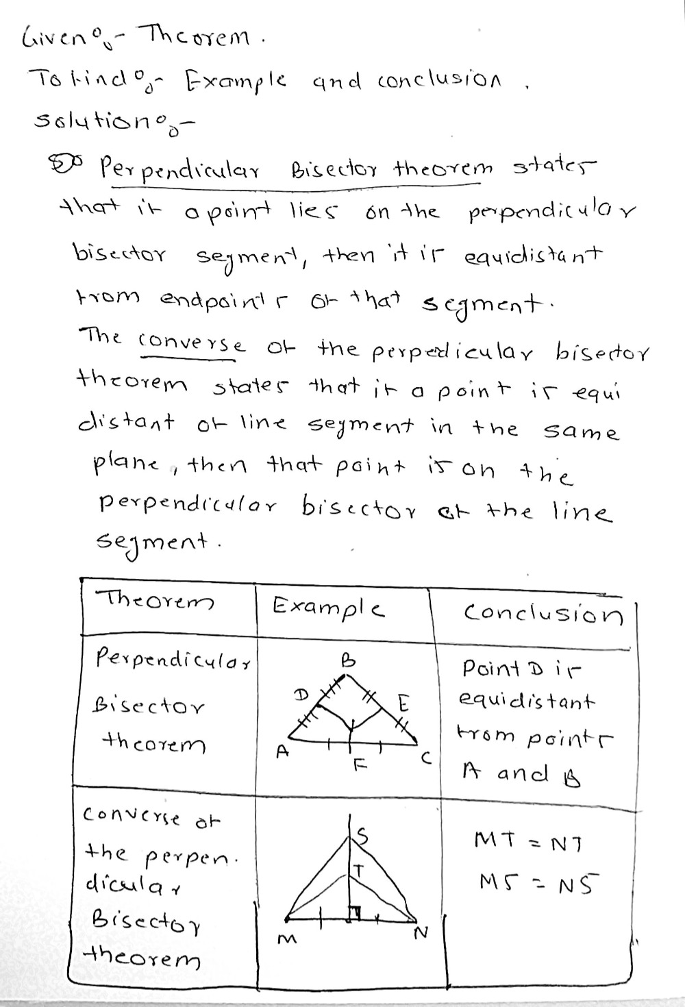 gsp5 constructing a perpendicular bisector answers