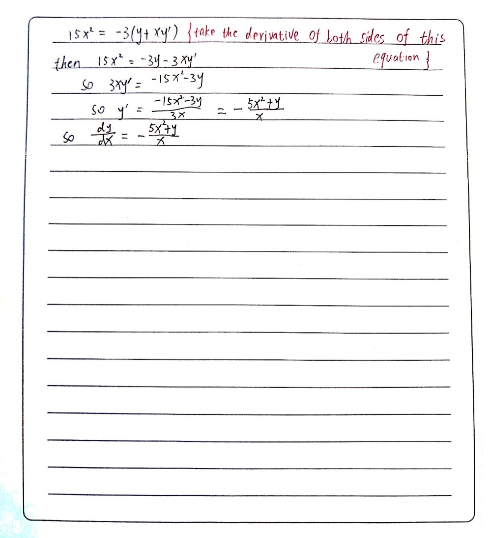 What Is The Derivative Of 3xy