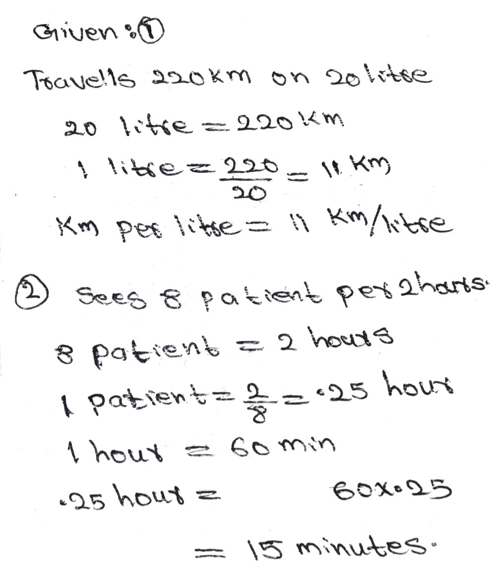 You travel 220 km on 20 litres of petrol. How many Gauthmath